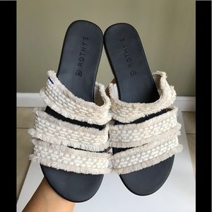 Rothy's The Triple Band Seashell Fringe Sandals Size: W 7